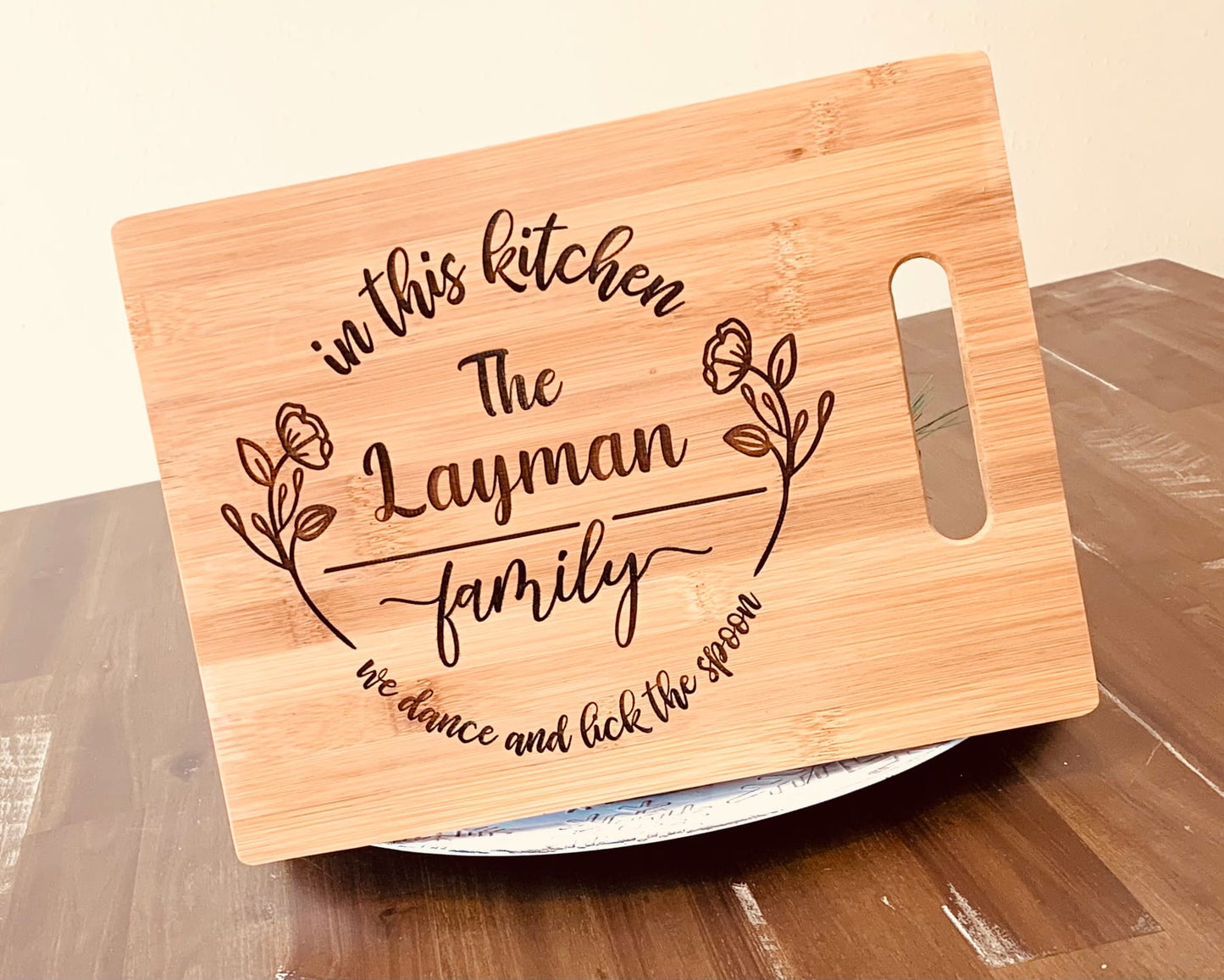 Kitchen Design Bamboo Cutting Board | Burn & Turn Laser Works