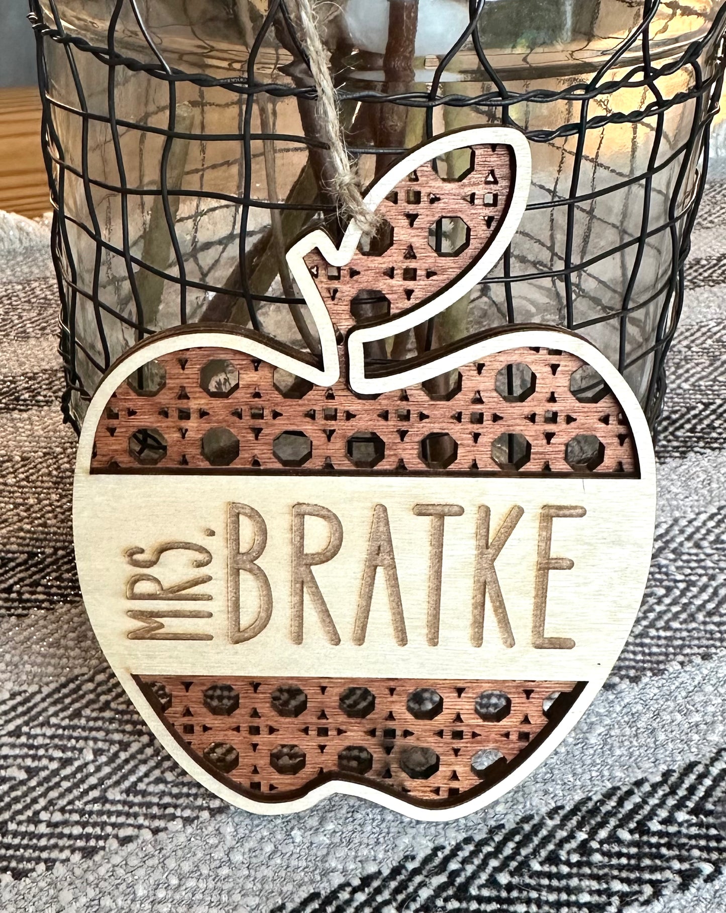 Teacher Name Christmas Ornament